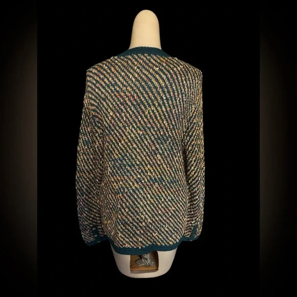 Vintage Peruvian Connection Handknit Cardigan Sweater Large - Picture 3 of 5